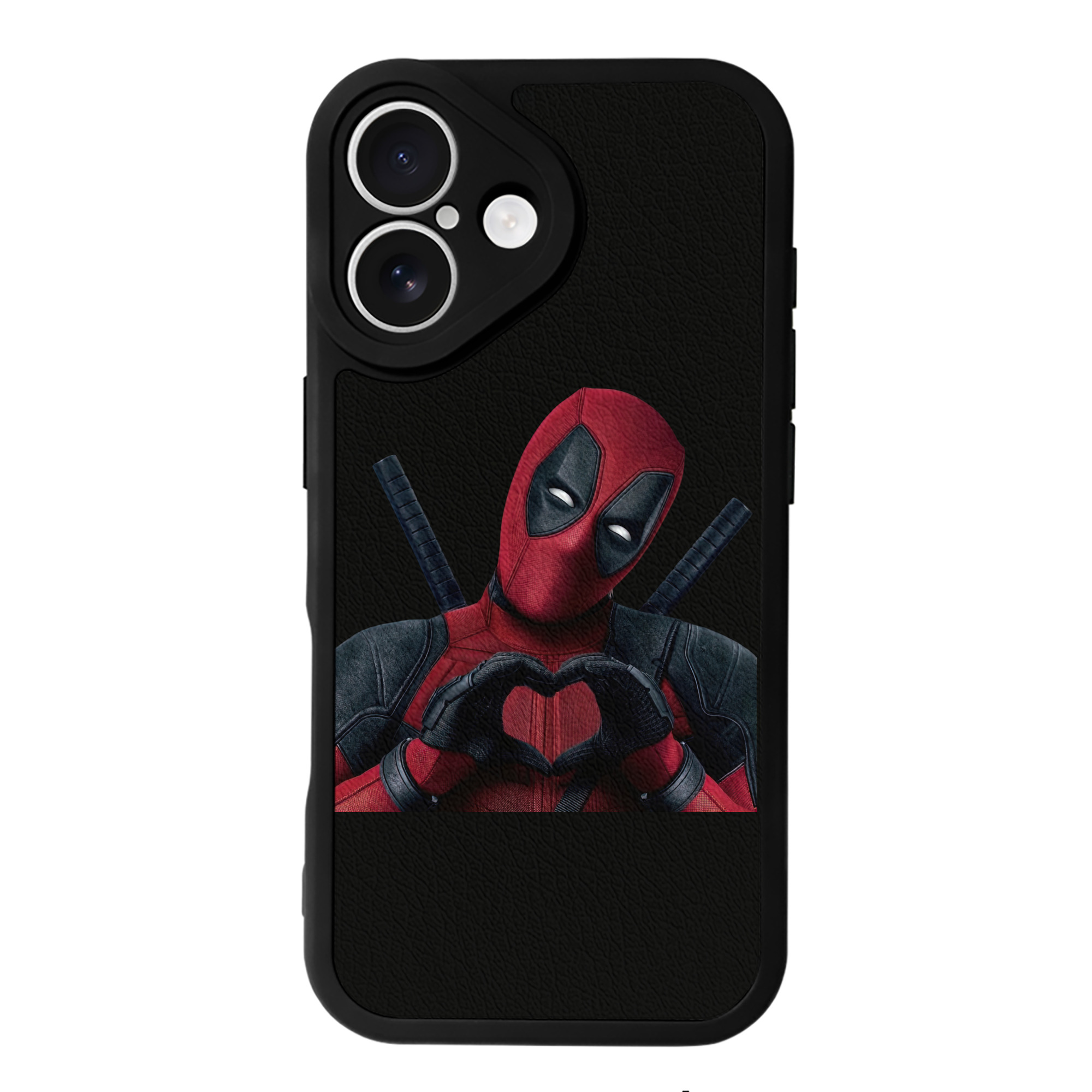（画像用） Deadpool デッドプール 【iPhone 16シリーズ対応】シリコンスマホケース（レザー調） 材質：シリコン